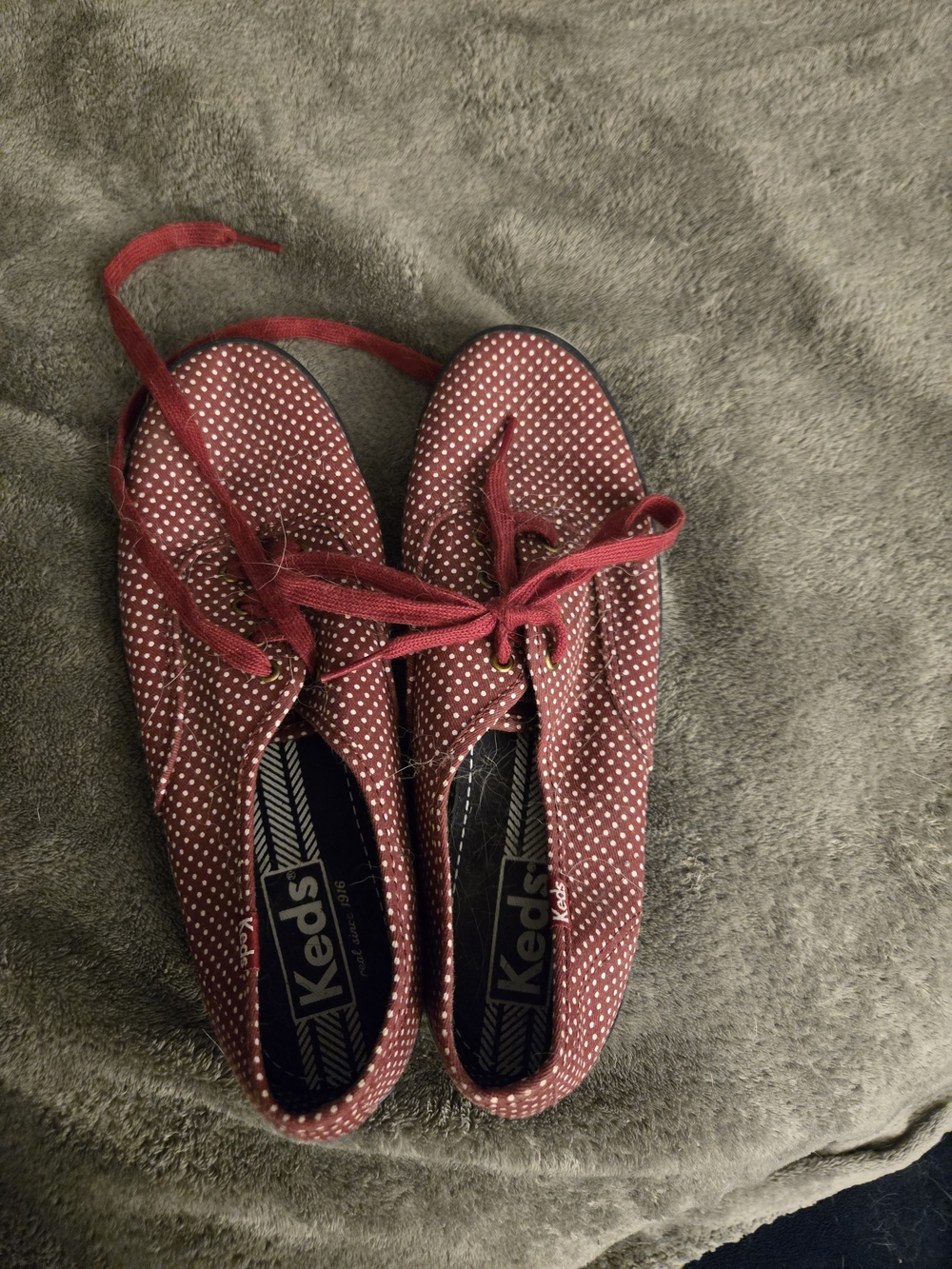 Keds Red Polka Dot Lace-Up Sneakers